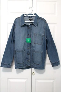 Well Worn Women's Long Sleeve Denim Jacket, Size XL, Color Light Blue, NWT - Picture 1 of 9