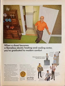 Vintage 1968 Edison Electric Make Your Home Electric Heat & Cool Advertisement - Picture 1 of 1