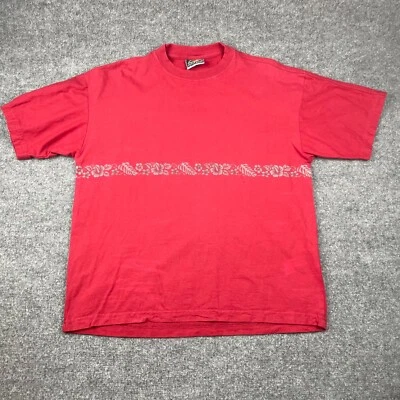 Camisa de Surf Hawaiana Vinatge Para Hombre Grande Roja Estampado de Playa Cuello Redondo Hecha en EE. UU. Foto 1 de 4