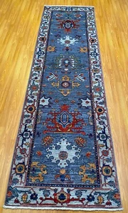 3 X 10 Ft Gray Bidjar Hand Knotted Wool Rug - Picture 1 of 8