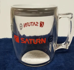 Vintage SATURN Auto Acrylglas Kaffeebecher mit Deckel NEU - Bild 1 von 4