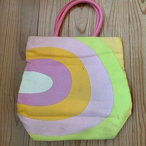 Emilio Pucci Colorful Wave Pattern Tote Bag Warm Colors Women's Pre-Owned Japan - Picture 1 of 7