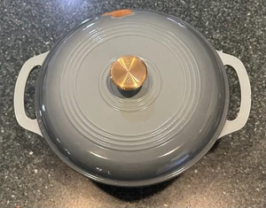 Brandani Italien traditionelle Gusseisen Schmorpfanne 6qt. Dutch Oven Topf türkis Hombre 11 Zoll - Bild 1 von 12