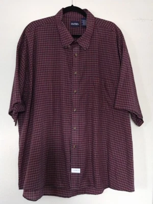 MEN'S PURITAN PLAID SHIRT Size 3XL SHORT SLEEVE ONE POCKET BUTTON DOWN - Image 1 of 4