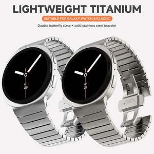 Correa de titanio para reloj Galaxy 8 40 mm 44 mm/8 clásica 46 mm correa de acero inoxidable - Imagen 1 de 31