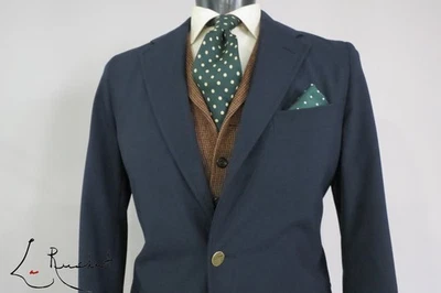 VTG J Press classic navy blue gold button sack style sport coat 40 R - Image 1 of 4