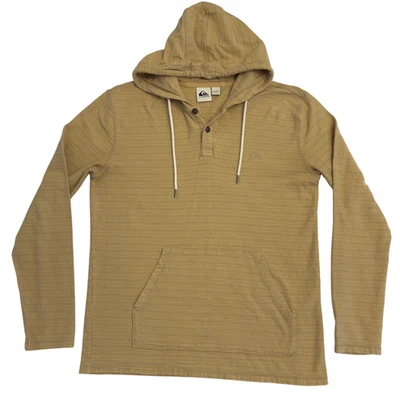 Pullover Henley Quiksilver Youth mediano (10/12) tostado con capucha excelente Foto 1 de 4