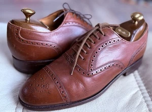 Grenson Hand Made Chestnut Oxford Cap Brogues Schuhe UK 7 EU 41 G Weite - Bild 1 von 6