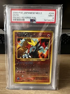Pokémon TCG Entei Neo 2 Discovery Promo No.244 Reverse Holo Japanese PSA 9 Mint - Picture 1 of 2