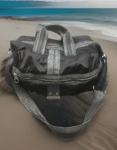 2010s JUICY COUTURE Overnight/ Weekender Bag, Stylish, Sheik, Black And Silver. - Picture 1 of 13