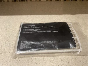 Mary Kay Collezione Spazzole Organizer Borsa Set di 5 Pennelli Full Size Nero NUOVO - Foto 1 di 4