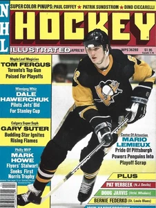 REVISTA ILUSTRADA HOCKEY ABRIL 1987 RESISTENTE - PORTADA MARIO LEMIEUX (HOF) - Imagen 1 de 1