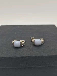 Pendientes de plata de ley y piedra azul claro - Imagen 1 de 8
