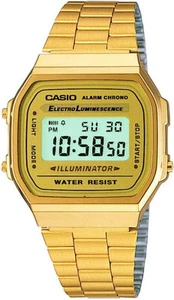 Reloj despertador digital Casio Vintage A168WG-9WDF iluminador unisex dorado A168WG9W - Imagen 1 de 4