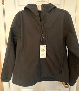 Giacca uomo Zara idrorepellente con cappuccio e zip nera taglia XL - Foto 1 di 3