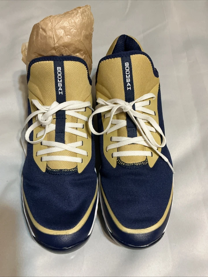 Мужские бейсбольные бутсы Boombah темно-синие и золотистые размер 10,5 - Изображение 1 из 4