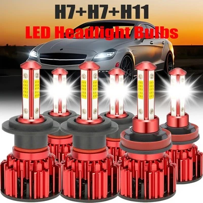 Para BMW 328i 2007-2016 6x Bombillas Faros LED Luces Altas/Bajas + Faros Antiniebla 6000K Foto 1 de 4