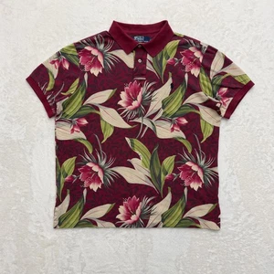 Polo Ralph Lauren Polo Para Hombres XL Rojo Floral Hawaiano Tropical Personalizado - Imagen 1 de 16