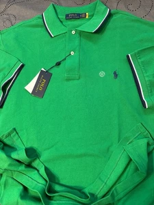 RALPH LAUREN KLASSISCHE PASSFORM GRÜN MEHRFARBIGER BESATZ POLOSHIRT GRÖSSE 2XB HERREN $ 125,00 - Bild 1 von 4