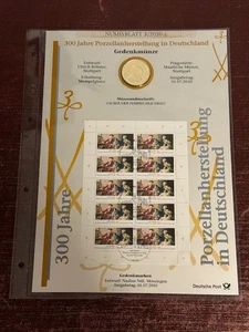 10 Euro Silber Numisblatt 3/2010 - 300 Jahre Porzellanherstellung in Deutschland - Bild 1 von 2