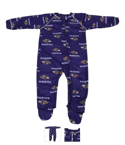 Baltimore Ravens Infant Raglan Footed Sleeper Cover