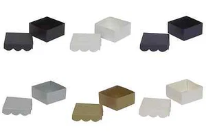 Cajas de favores de boda con tapa festoneada perlada - Elige el color - Elige la cantidad - Imagen 1 de 6