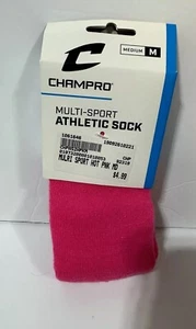 Champro Athletic Socks Pink Size Medium 9-11 Multi-Sport New With Tags - Picture 1 of 5