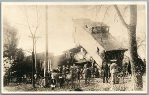 TREN RESTOS FERROCARRIL ferrocarril DE COLECCIÓN FOTO REAL POSTAL RPPC - Imagen 1 de 2