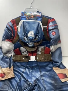 NWT Disney Store Marvel Avengers Captain America Deluxe Costume Boys 9/10 - Picture 1 of 7