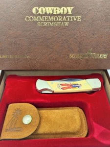 RARE LB7 SCHRADE CUTLERY USA LIMITED EDITION POCKET FOLDING KNIFE - COWBOY - Picture 1 of 7