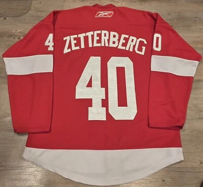 Camiseta deportiva de hockey para hombre Henrik Zetterberg Detroit Red Wings réplica Reebok talla 50 Foto 1 de 4
