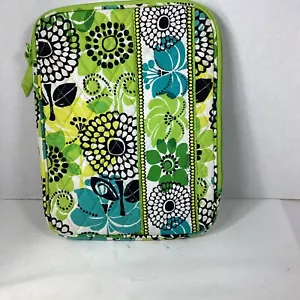 VERA BRADLEY Limes Up Tablet Sleeve. 11x8 Inches Kindle iPad Soft Zip Sleeve - Picture 1 of 6