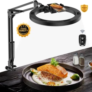 Overhead Camera Mount with 10" Ring Light & Phone Holder, Stand for Streaming - Picture 1 of 7