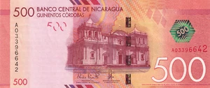 Banconota Nicaragua 500 Cordobas 2014 P-214a UNC - Foto 1 di 4