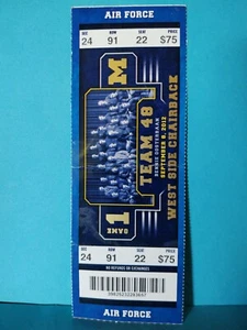 AIR FORCE at MICHIGAN 2012 Football Full Ticket Stub  - Bild 1 von 3