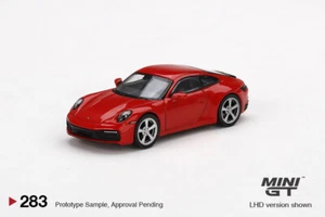 MINI GT 1:64 Porsche 911 (992) Carrera 4S Racing red Model Car in box#283 - Picture 1 of 5