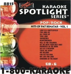 SOUND CHOICE KARAOKE PAT BENATAR BEST HITS cdg CD+G SC8815 HARD TO FIND 15 SONGS - Picture 1 of 2