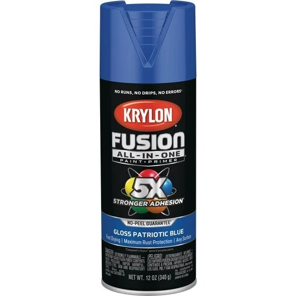 Pintura e imprimación en aerosol brillante todo en uno 12 Krylon Fusion, azul patriótico K02716007 Foto 1 de 1