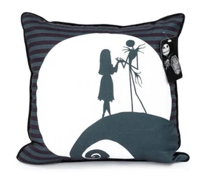 Nightmare Before Christmas White Jack Skellington Square Throw Pillow Halloween - Picture 1 of 5