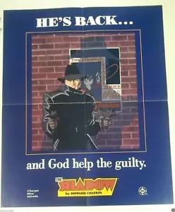 PÓSTER PROMOCIONAL The SHADOW Raro DIFÍCIL DE ENCONTRAR por Howard Chaykin ENVÍO RÁPIDO - Imagen 1 de 1