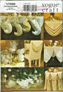 Vogue Craft Sewing Pattern V7986 Victorian Christmas Home Decorations Stocking.. - Picture 1 of 2