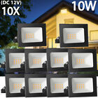 10x 10W 12V LED Fluter Strahler Scheinwerfer 12 Volt Warmweiß Außen Flutlicht DE