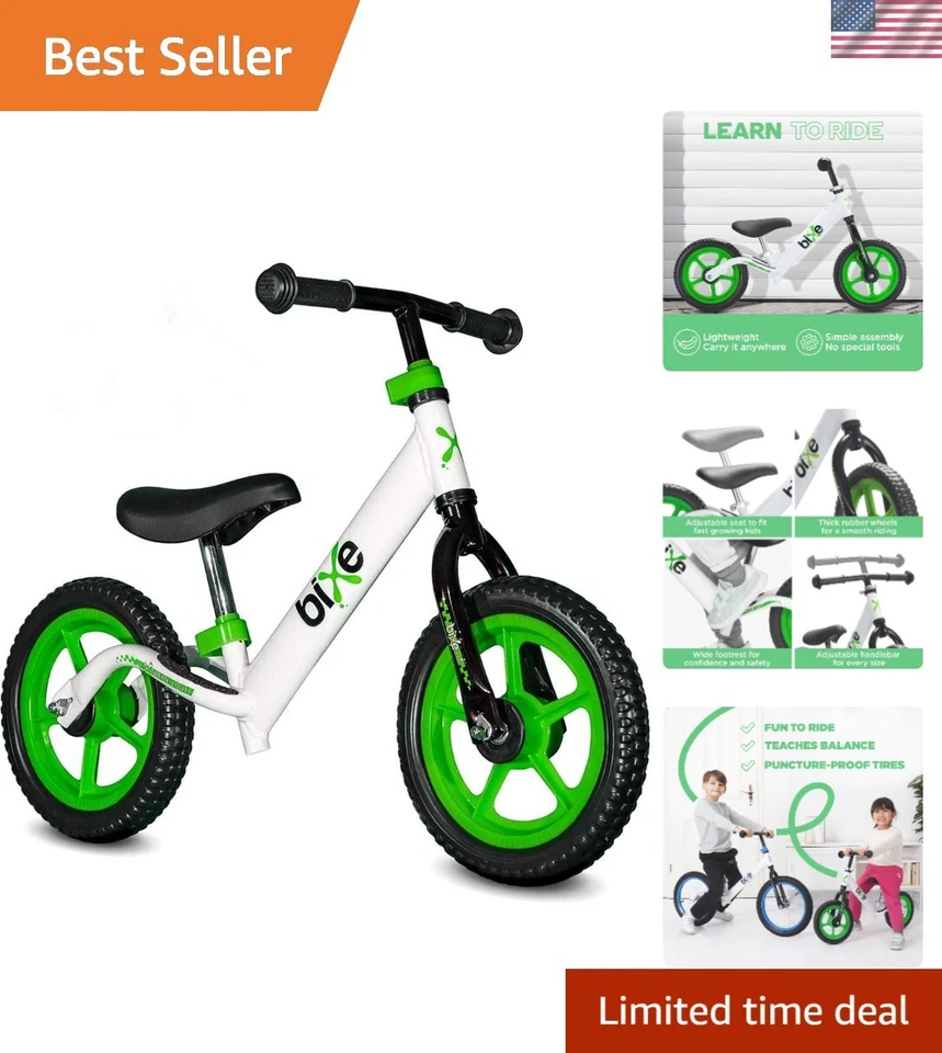 BIXE Extreme Light 4 LB Green Balance Bike for Kids and Toddlers 18 Months to 5