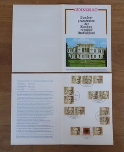 Bund Gedenkblatt Bundespräsidenten BRD Zd aus Block 18 Zusammendrucke gestempelt - Picture 1 of 3