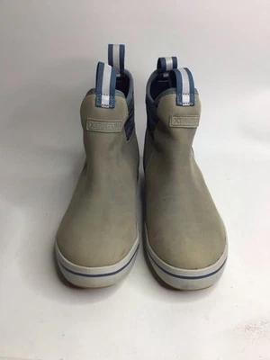Xtratuf Women’s Ankle Deck Boots, Gray/Blue/Waves Sz7 Preowned - Image 1 of 4