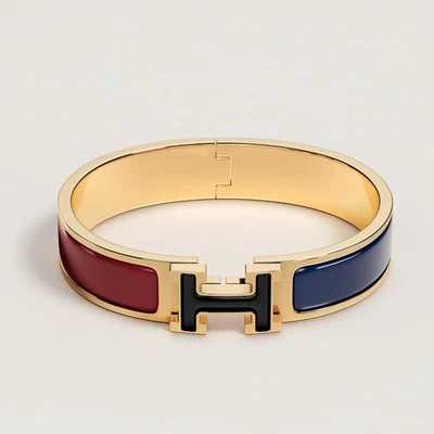 Pulsera HERMÈS Clic H Color Block - Galaxia (Rojo/Azul Marino/Negro) - NUEVA Foto 1 de 4