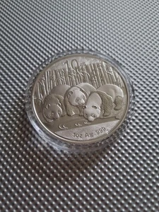 2013 1 OZ PANDA WITH CUBS .999 FINENESS SILVER COIN IN CAPSULE - Picture 1 of 5
