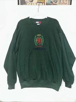 Sudadera de Colección Usada en Excelente Condición Tommy Hilfiger Bordada Cresta Cuello Redondo Sgl Stitch XL EE. UU. Foto 1 de 4