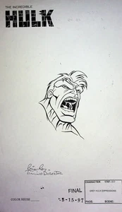 The Incredible Hulk 1996 TV Series Production Model Cel Layout Copy MCU - Bild 1 von 2