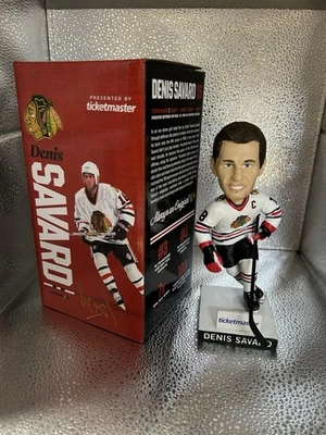 🏒🔥 Denis Savard Bobblehead Chicago Blackhawks SGA  11/23/25  NIB One Day Ship - Image 1 of 2